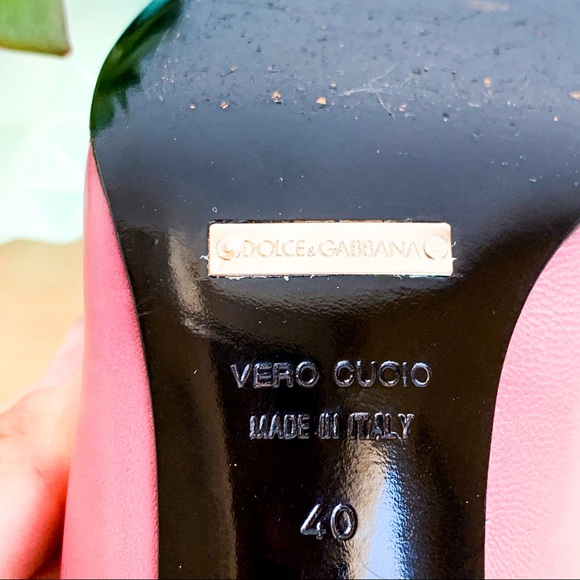 🇮🇹 DOLCE & GABBANA mauve pink leather shoes - Picture 9 of 11